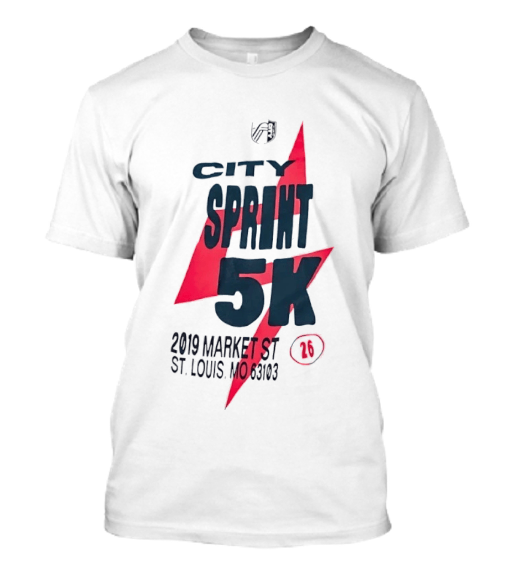 City Sprint 5K 2019 Market St St Louis MO 63103 26 T-Shirt