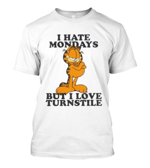 I Hate Mondays Lasagna Cat Love Turnstile T-Shirt