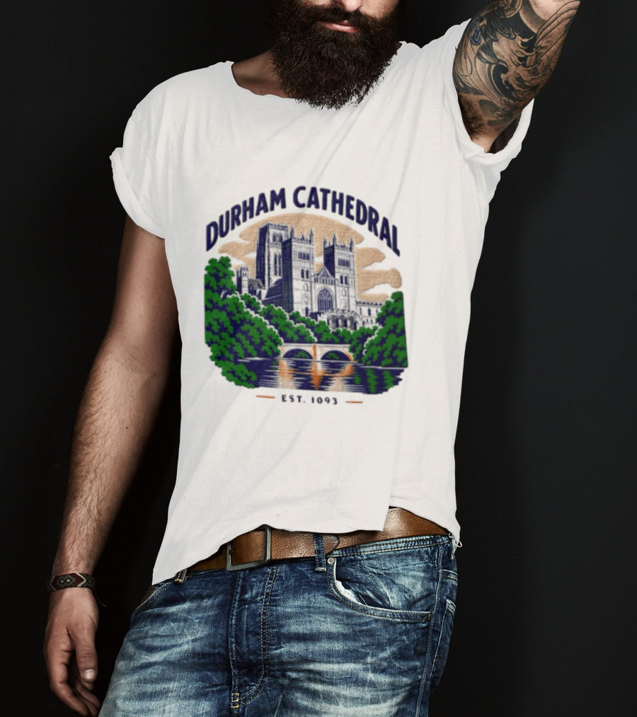 Durham Cathedral Est 1093 Iconic Landmark Travel Souvenir T-Shirt
