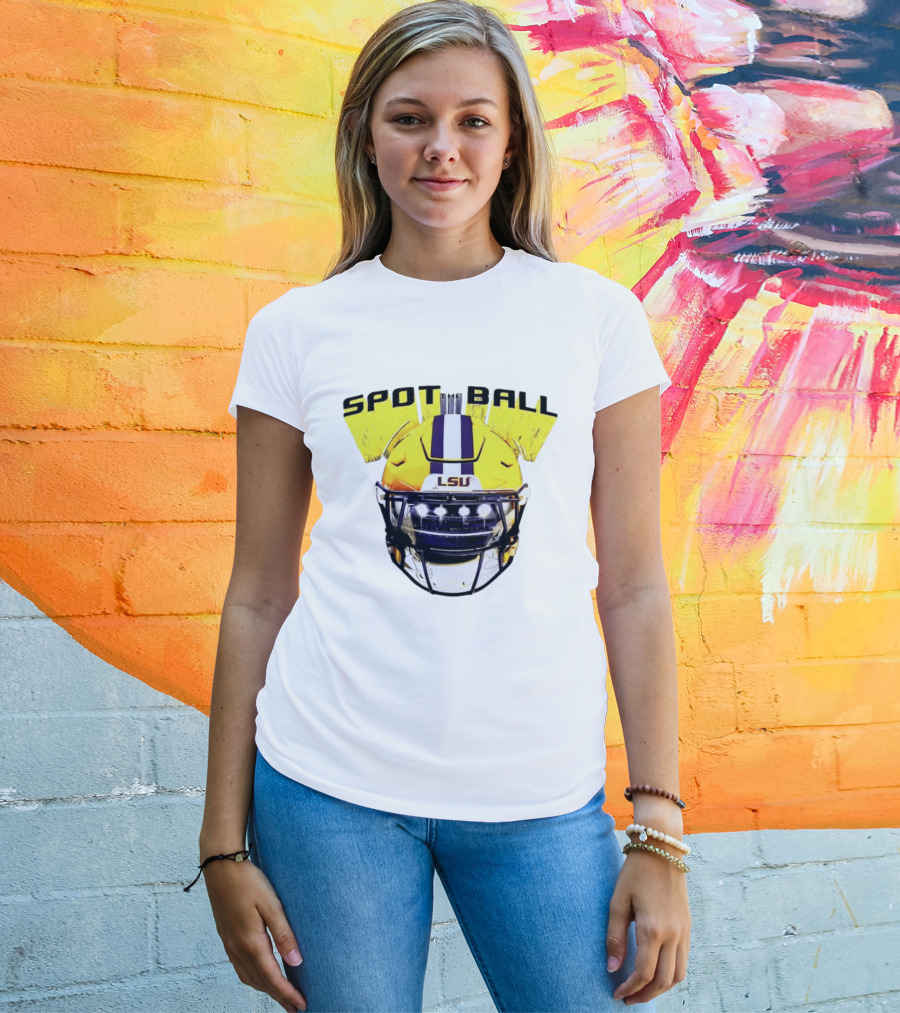 LSU Tigers Spot The Ball 2026 Football Helmet T-Shirt