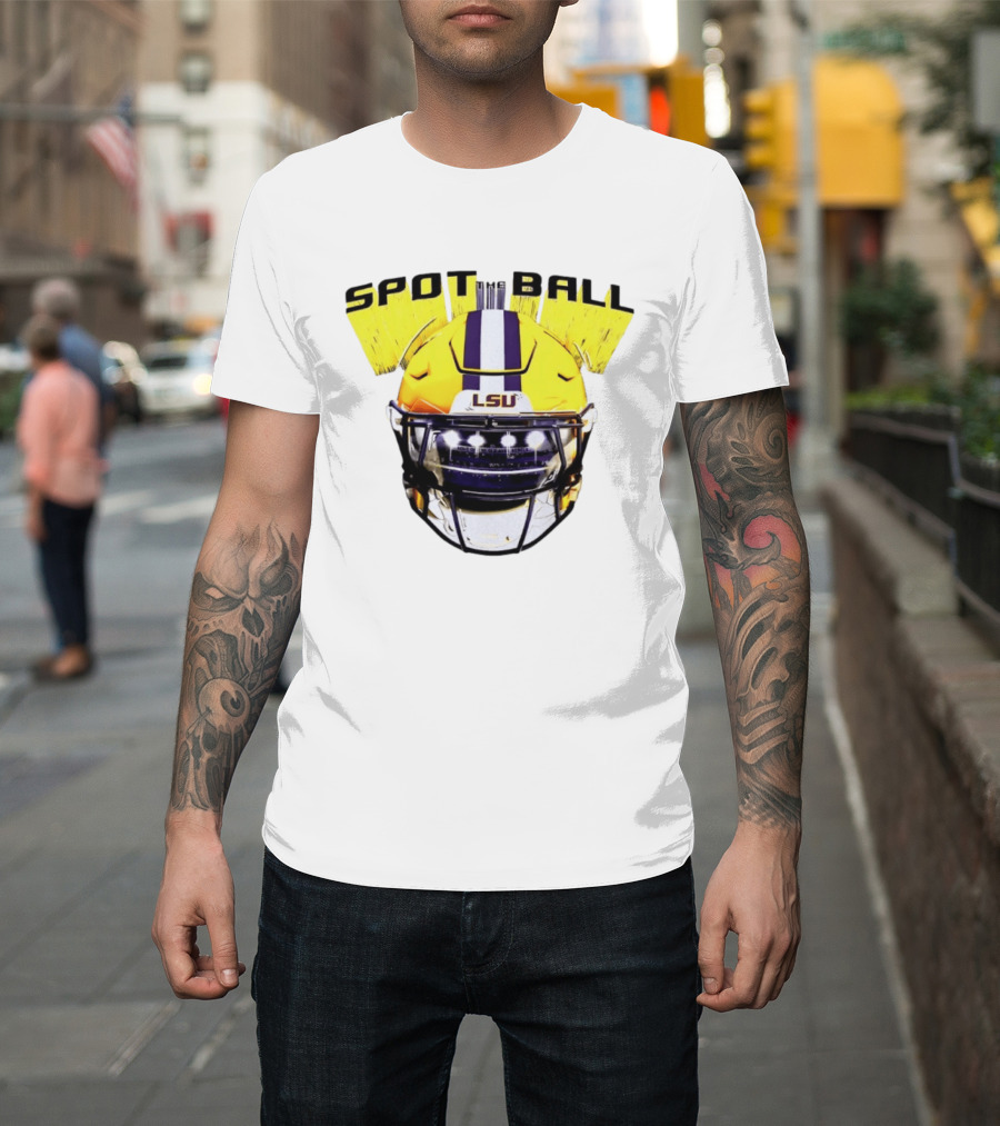 LSU Tigers Spot The Ball 2026 Football Helmet T-Shirt