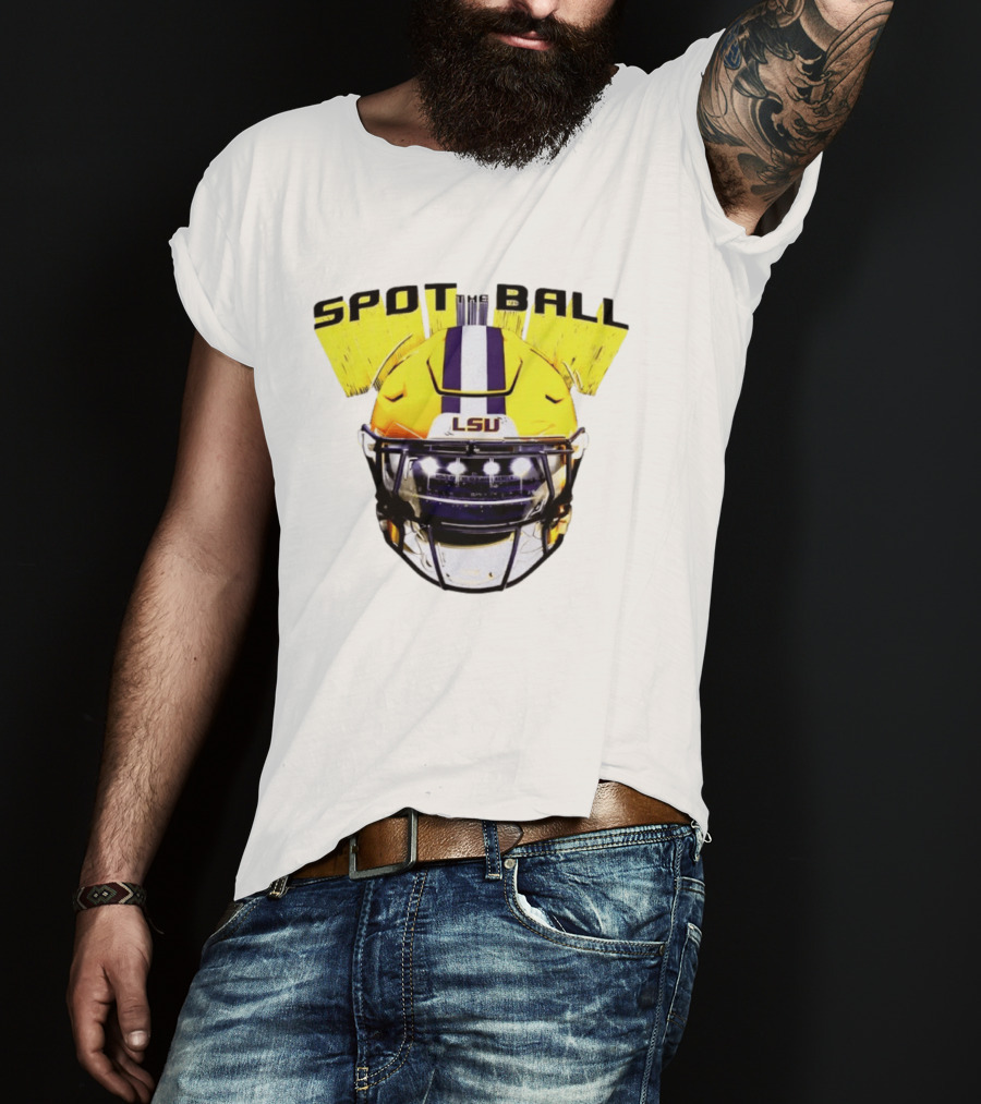 LSU Tigers Spot The Ball 2026 Football Helmet T-Shirt