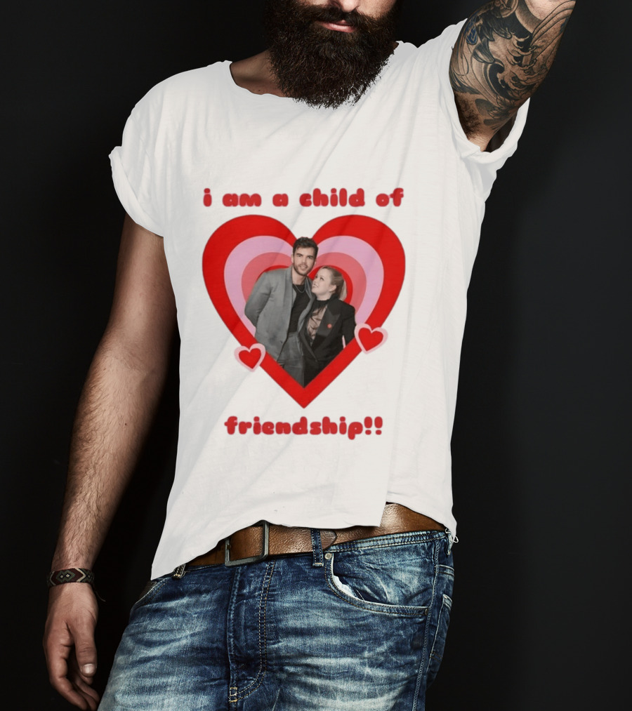 Luke Newton Nicola Coughlan I Am A Child Of Friendship Heart T-Shirt
