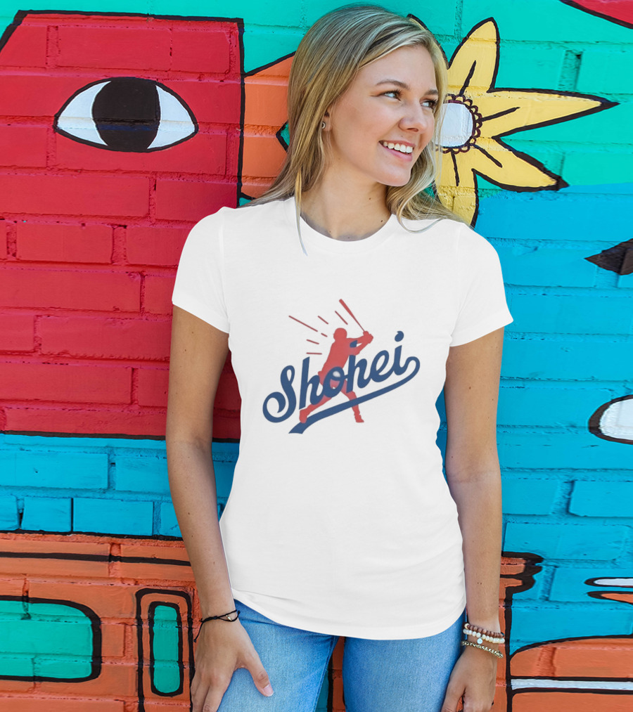 Shohei Ohtani MLB Los Angeles Baseball Player Silhouette Swing T-Shirt