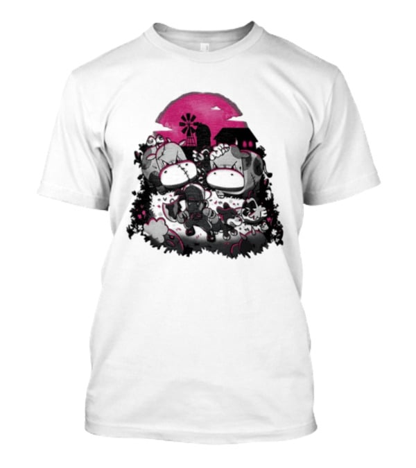 Harvest Moon Pete Zombie Farm Animals Horror Night Of The Living Farm Village T-Shirt