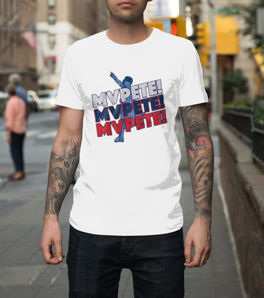 Pete Crow Armstrong Chicago Cubs MVPete Chant Celebration T-Shirt