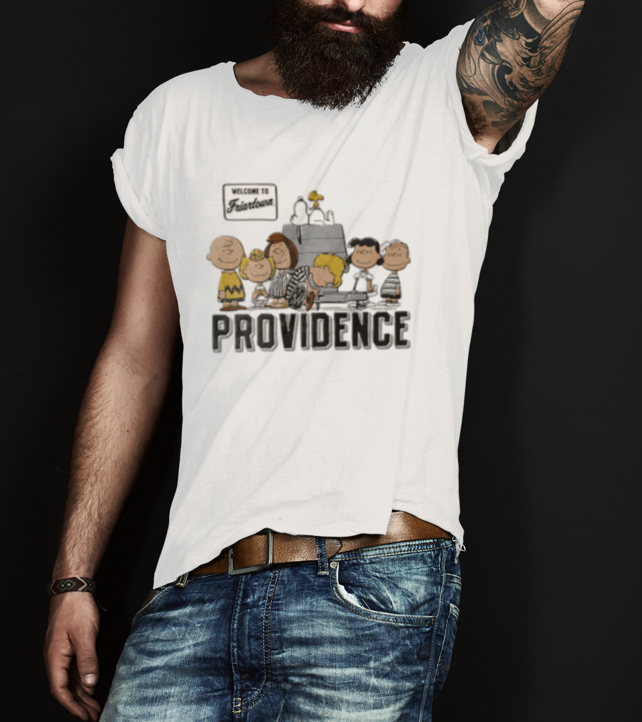 Providence Friars Welcome To Friartown Peanuts Characters Snoopy Charlie Brown Piano Scene T-Shirt