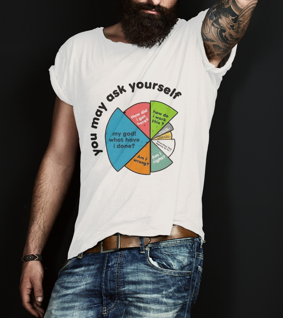 You May Ask Yourself My God What Have I Done How Do I Work This Pie Chart T-Shirt