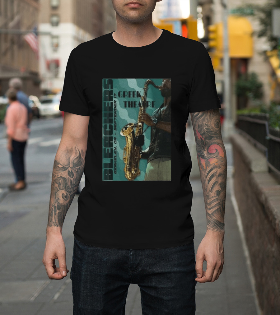 Bleachers Berkeley September 17 Greek Theatre Saxophone Player T-Shirt