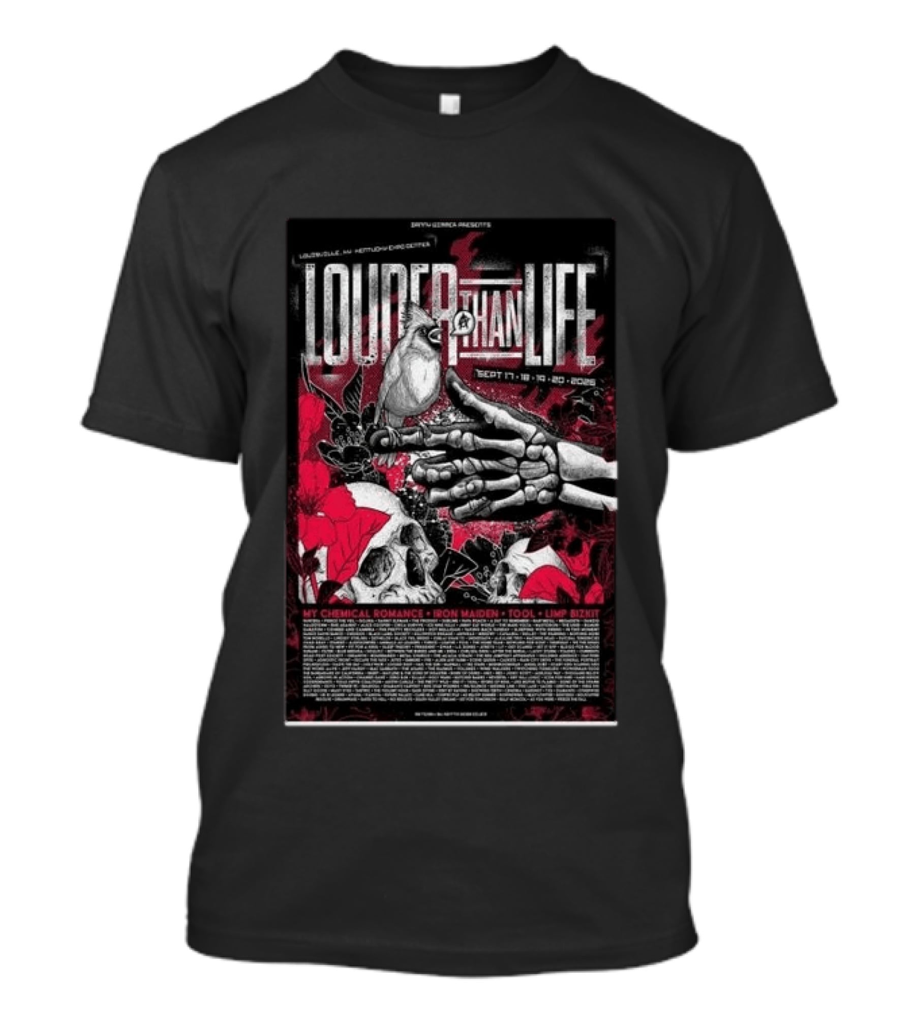 Louder Than Life 2026 Festival My Chemical Romance Iron Maiden Tool Limp Bizkit T-Shirt