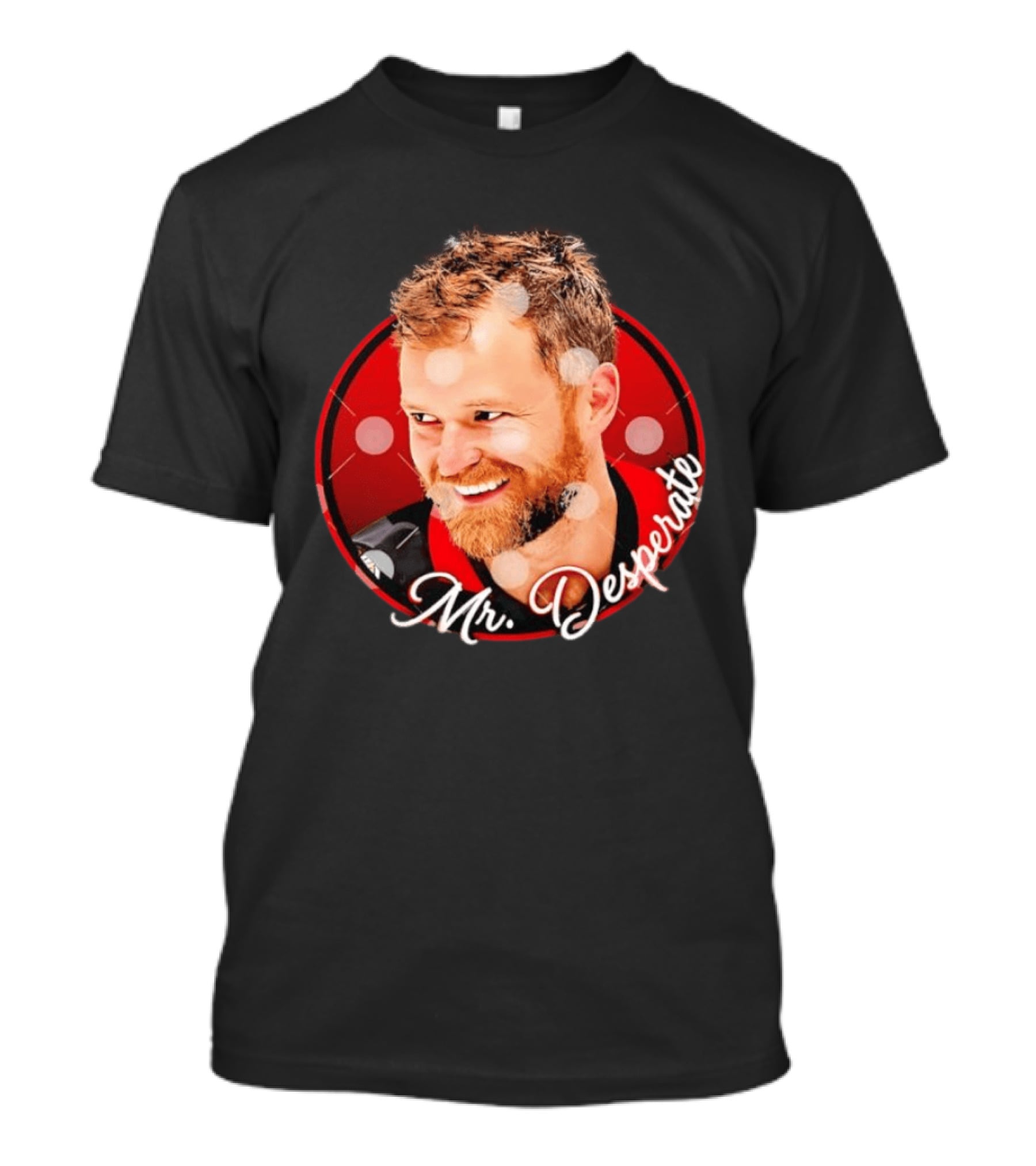 Mr Desperate Expression Hockey Player Red Circle T-Shirt