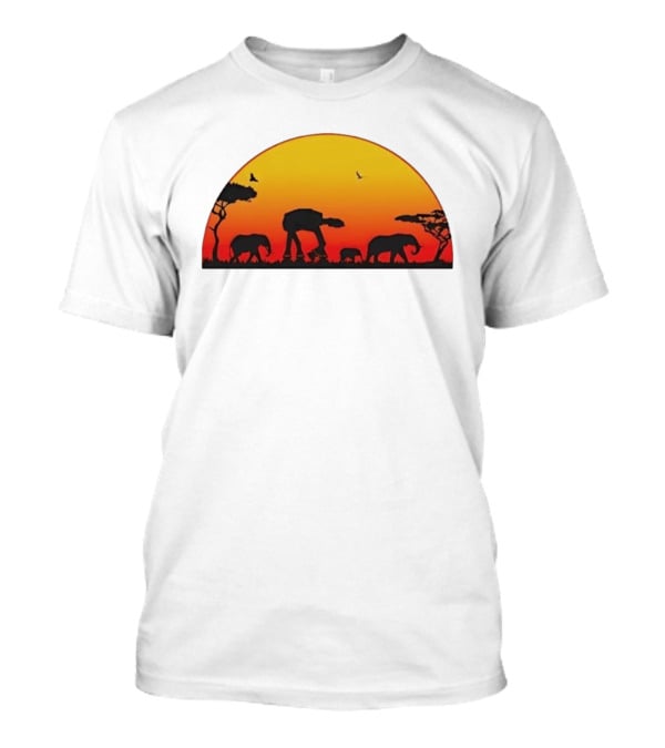 Star Wars AT AT Walker African Savanna Sunset T-Shirt