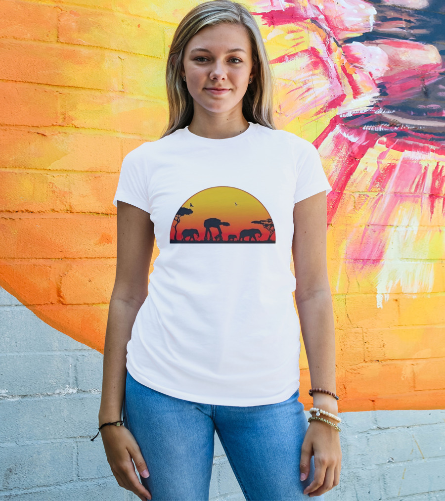 Star Wars AT AT Walker African Savanna Sunset T-Shirt