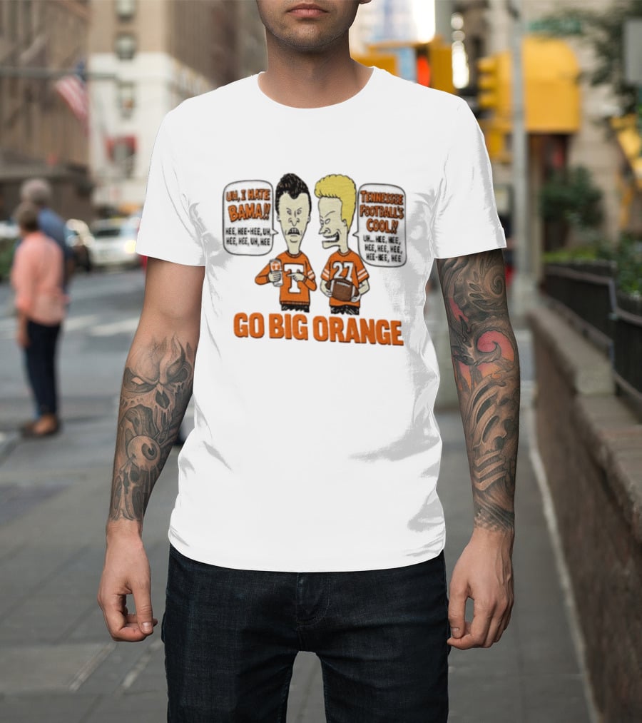 Go Big Orange Beavis And Butt Head Tennessee Volunteers Football T-Shirt