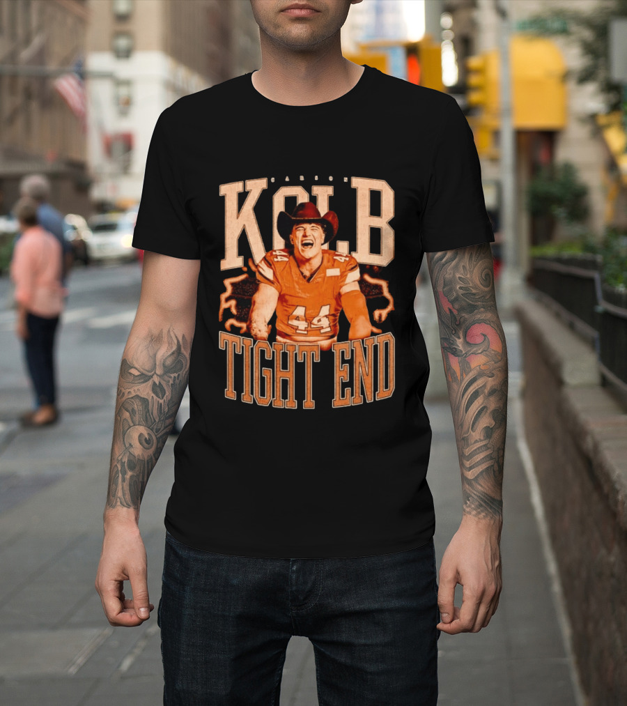 Carson Kolb 44 Cowboy Hat Football Player Tight End T-Shirt