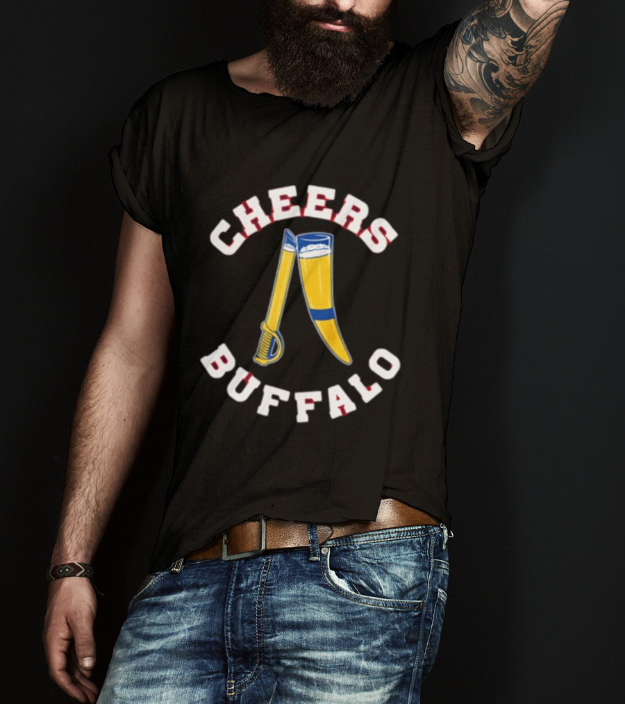 Buffalo Bills Cheers With Beer And Sabre T-Shirt