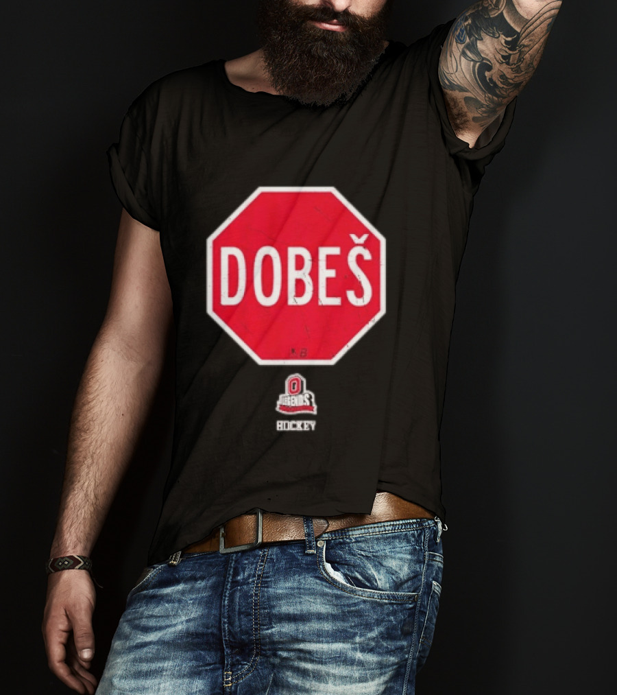 Ohio State Buckeyes Jakub Dobes Stop Sign T-Shirt