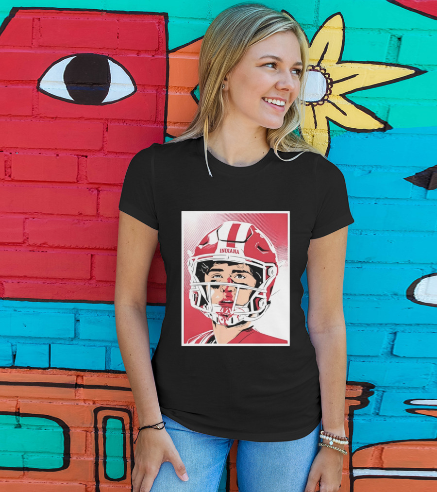 Josh Hoover Indiana Football Bloody Face Helmet T-Shirt