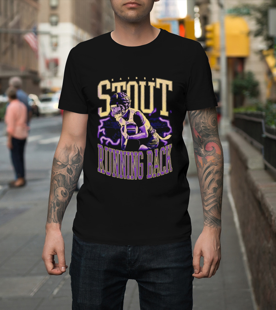 Stout Running Back Football Player T-Shirt