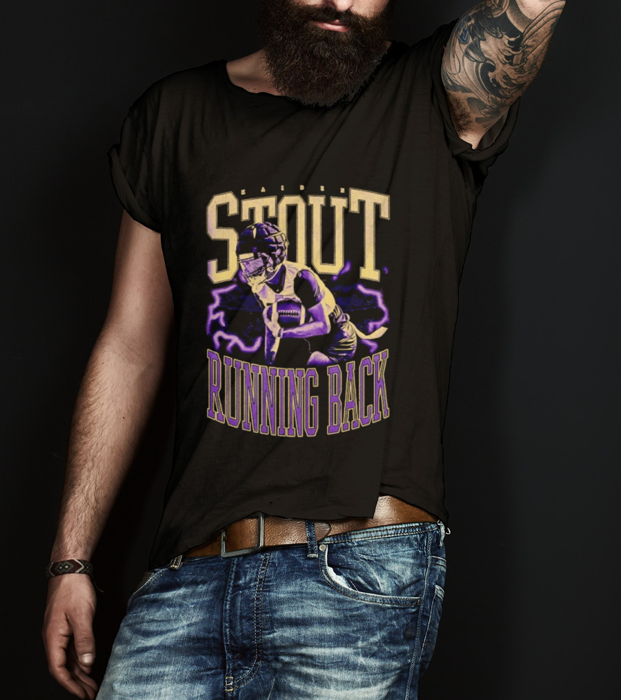 Stout Running Back Football Player T-Shirt