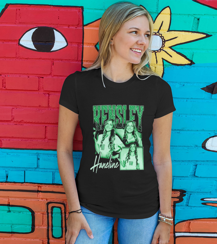 Kensley Haneline 18 Volleyball Player Green Collage T-Shirt