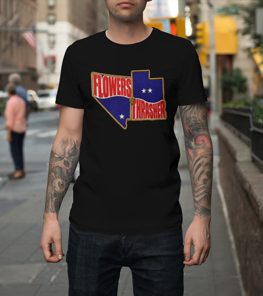 FLOWERS THRASHER Nevada Utah Patch T-Shirt