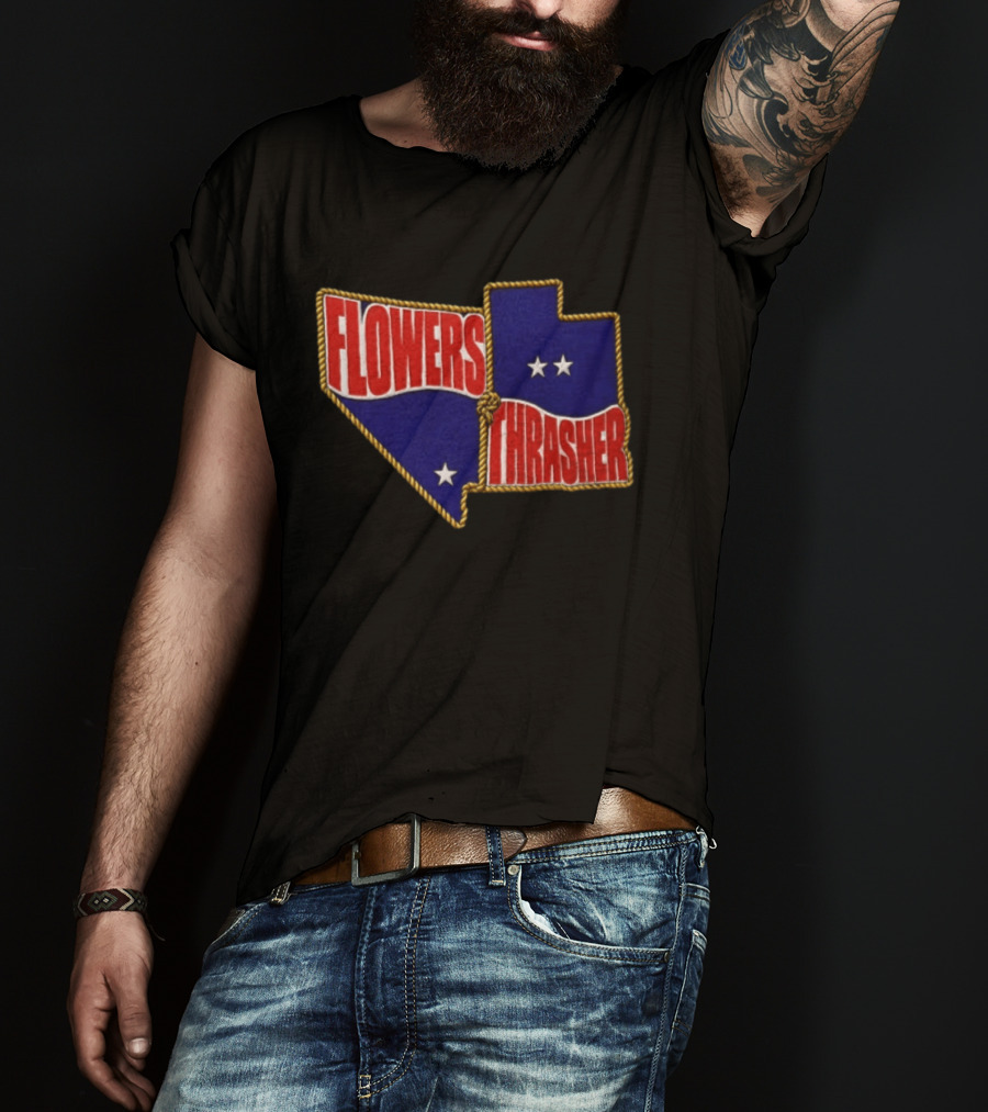 FLOWERS THRASHER Nevada Utah Patch T-Shirt