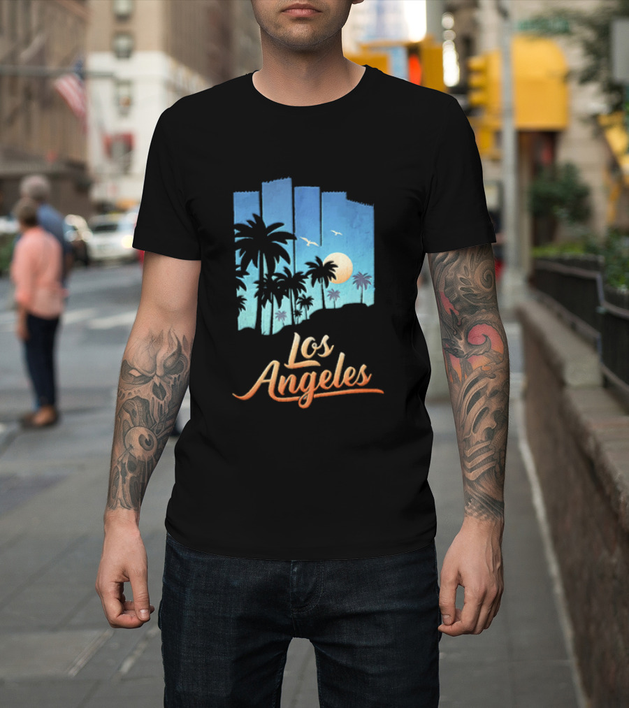 Los Angeles Sunset Palm Trees California T-Shirt