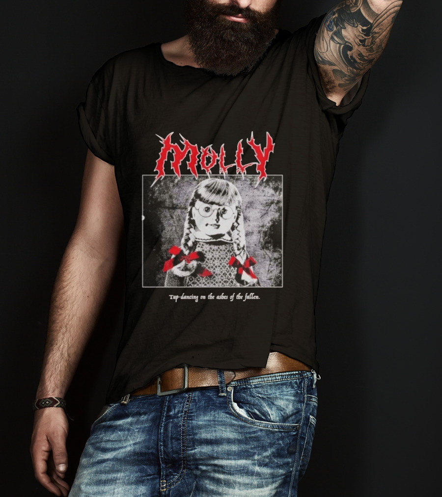 Molly Tap Dancing On The Ashes Of The Fallen Horror Doll Drawing T-Shirt