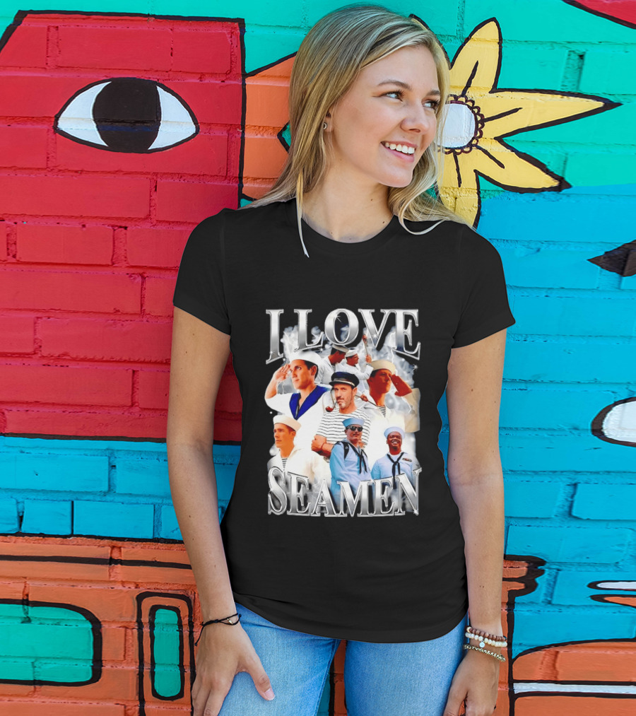 I Love Seamen Sailor Aesthetic Navy Nautical T-Shirt