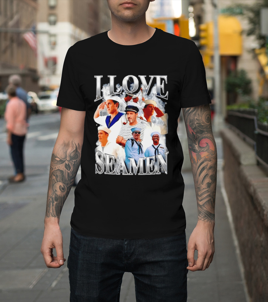 I Love Seamen Sailor Aesthetic Navy Nautical T-Shirt