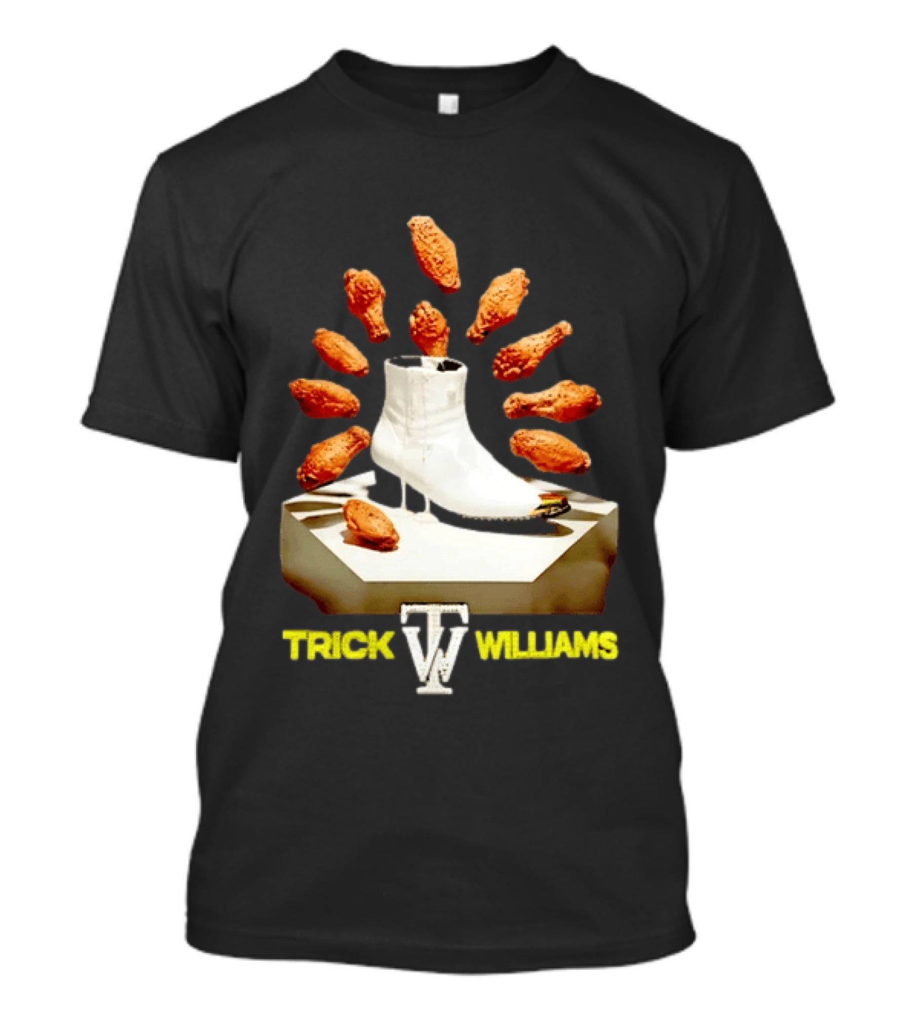 Trick Williams WWE Lemon Pepper Steppers Chicken Boot T-Shirt