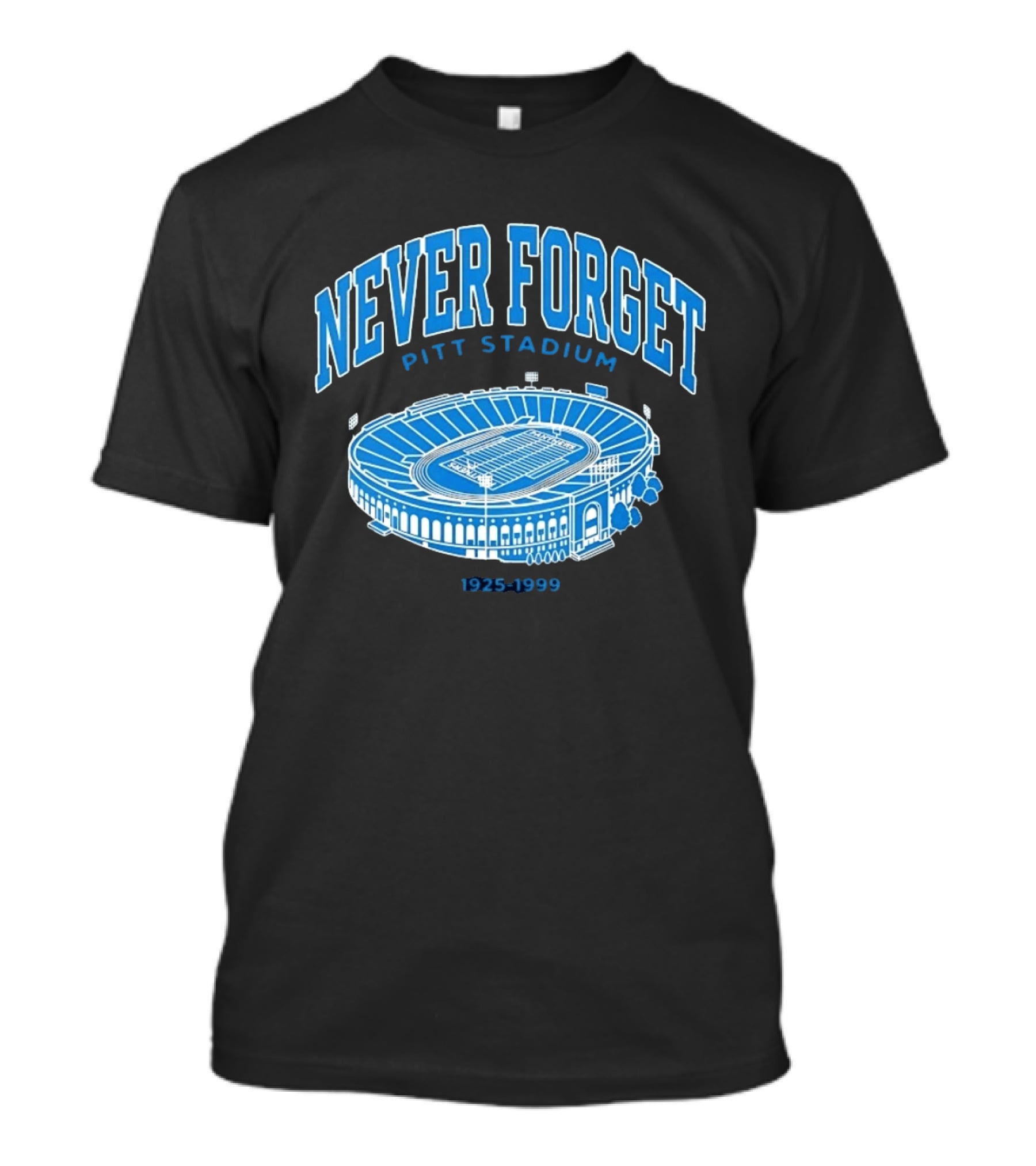 Never Forget Pitt Stadium 1925 1999 University Of Pittsburgh T-Shirt