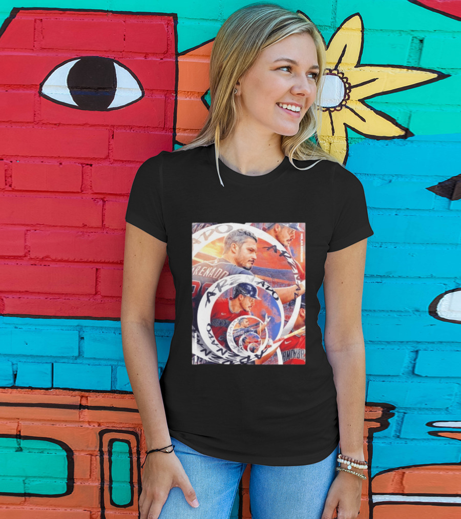 Nolan Arenado Arizona Diamondbacks Baseball Spiral Collage T-Shirt
