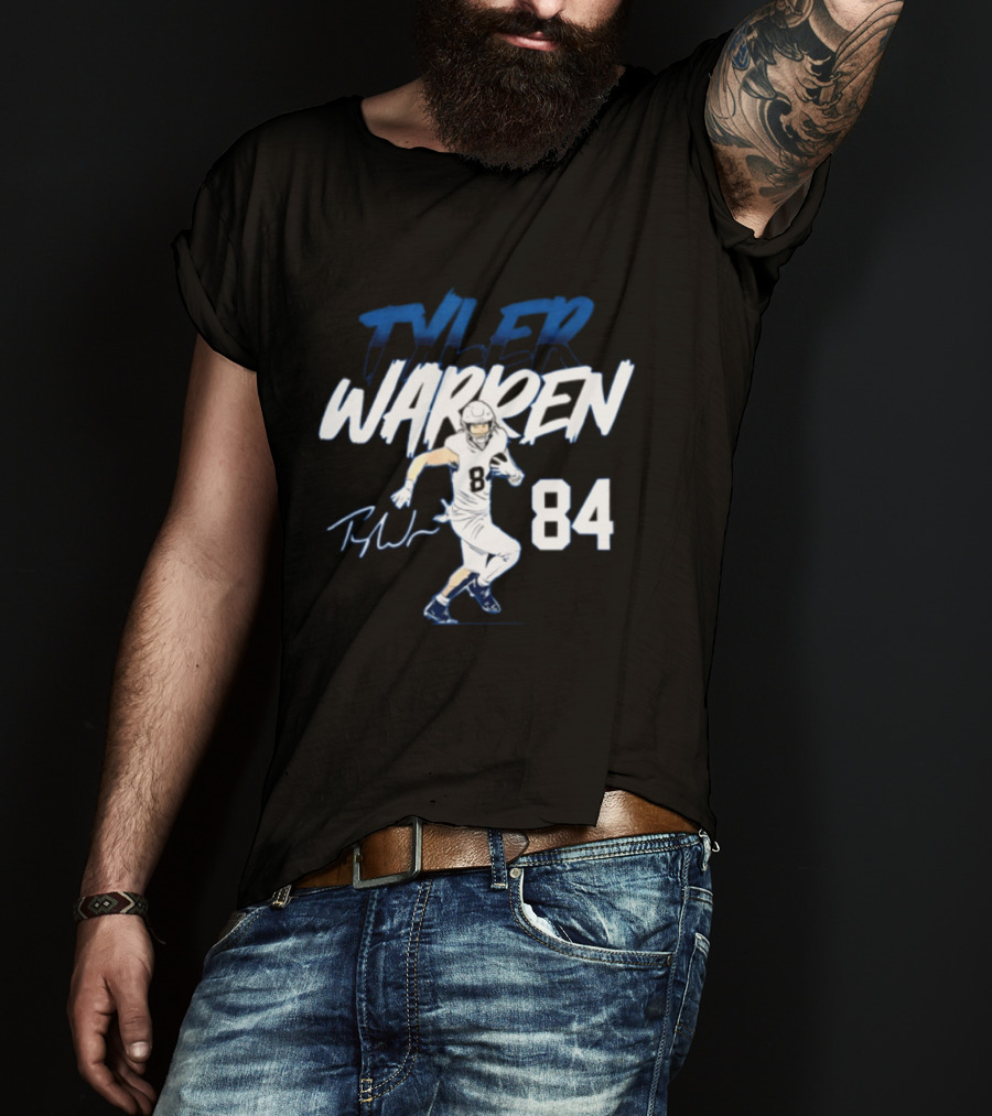 Tyler Warren Penn State 84 Football Player Signature T-Shirt