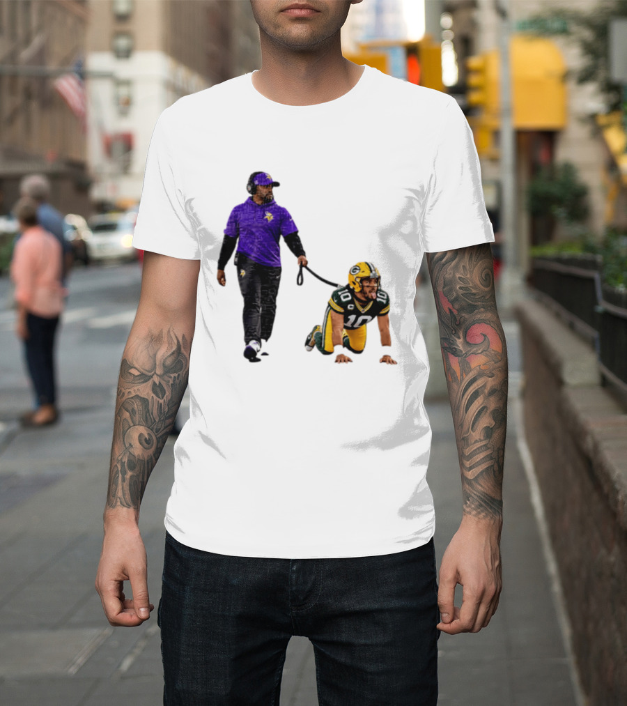 Brian Flores Minnesota Vikings Dominating Jordan Love Green Bay Packers NFL Meme T-Shirt