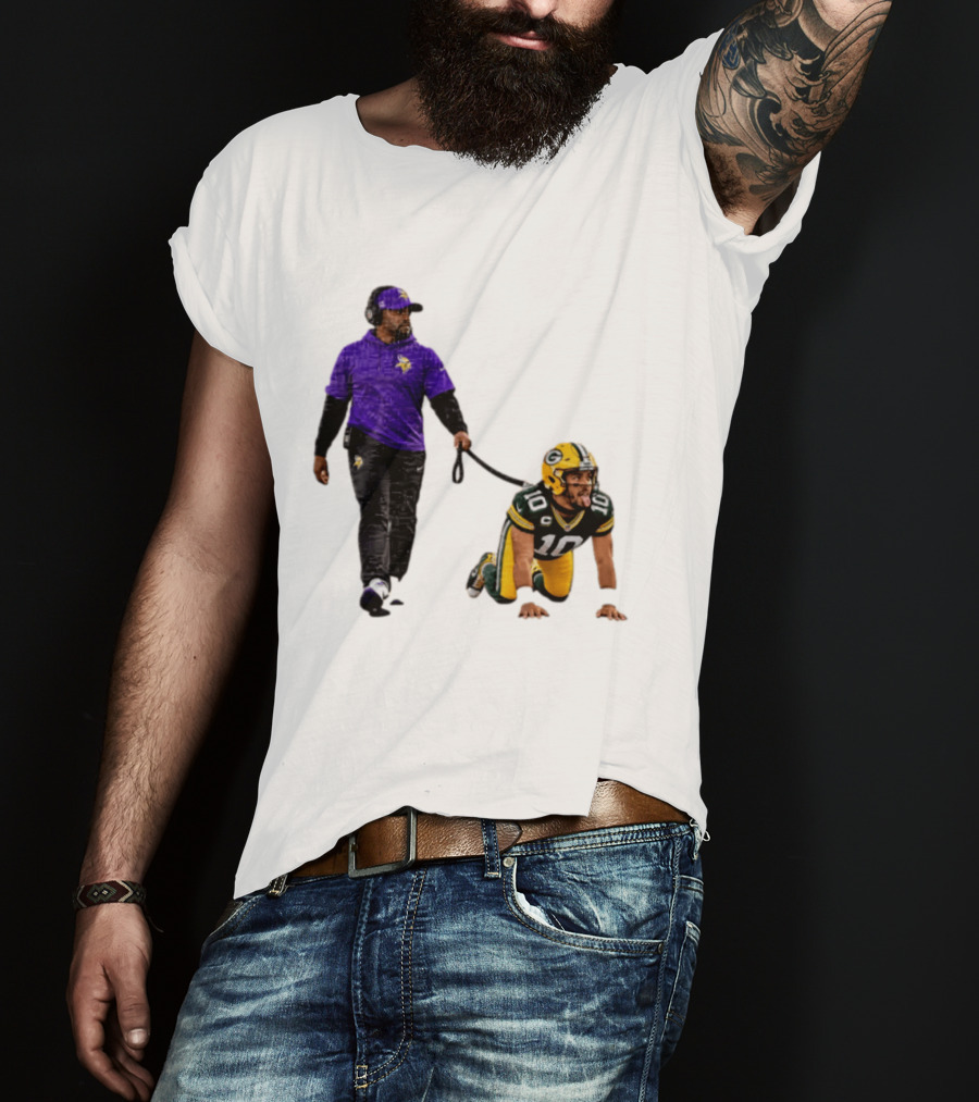 Brian Flores Minnesota Vikings Dominating Jordan Love Green Bay Packers NFL Meme T-Shirt