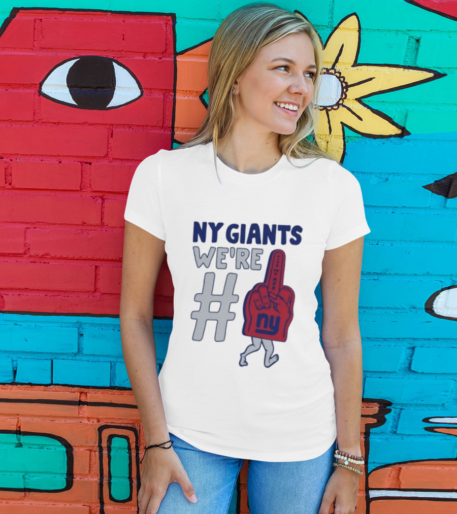 NY Giants We're # Kiss My Ass Foam Finger T-Shirt