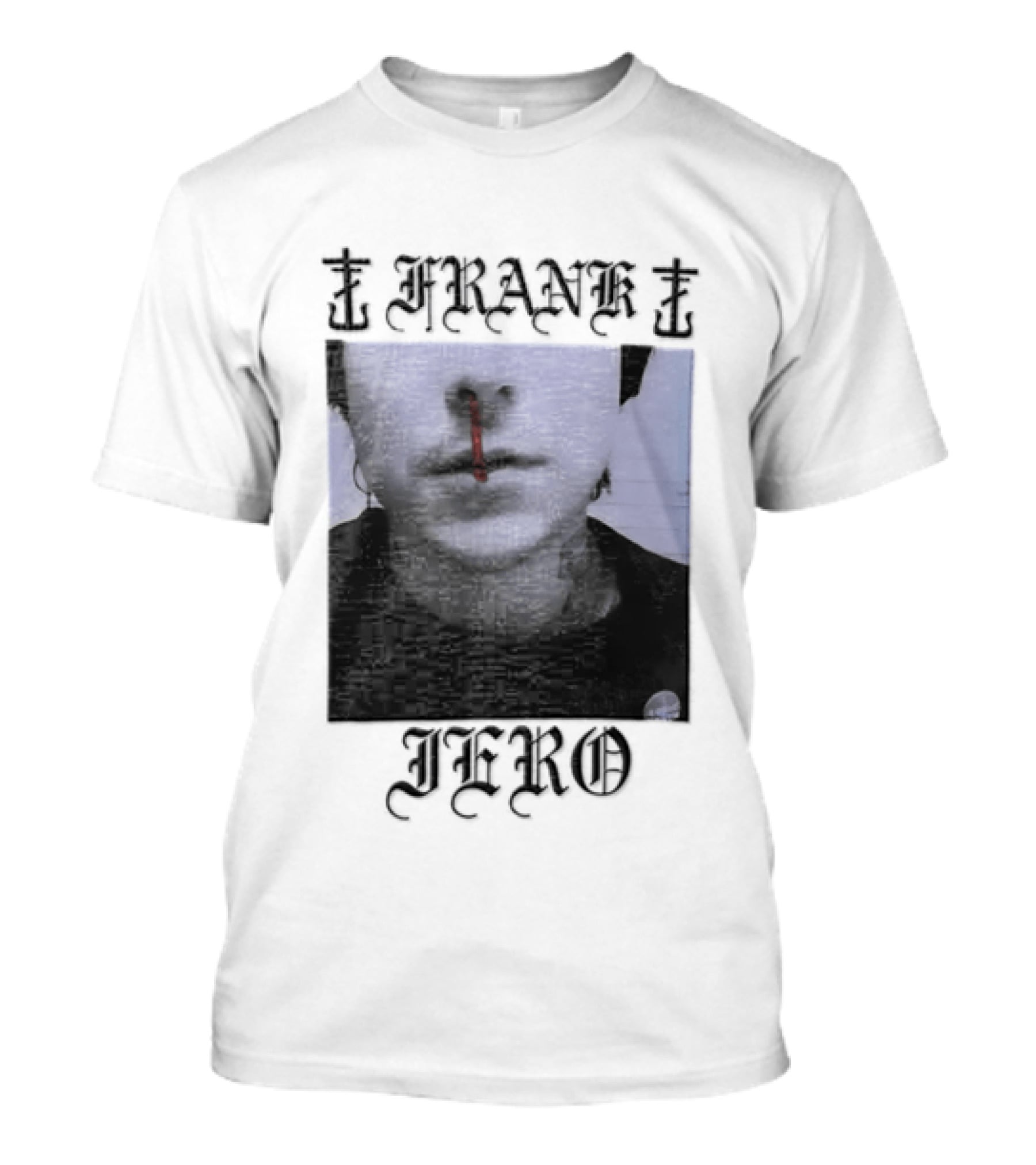 Franke Jero Dark Blue Aesthetic Nosebleed Art My Chemical Romance T-Shirt