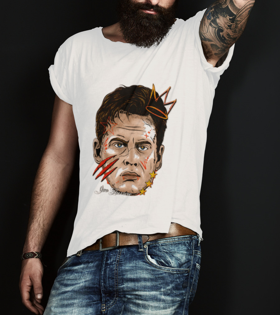 Joe Burrow Fat Head Limited Edition Player Crowned Star Scratches T-Shirt