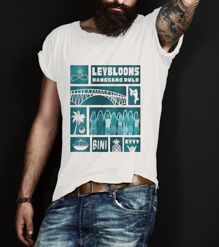 Leyblooms Hanggang Dulo Bini Eyyy Leyte Bridge Palm Coconut Pineapple T-Shirt