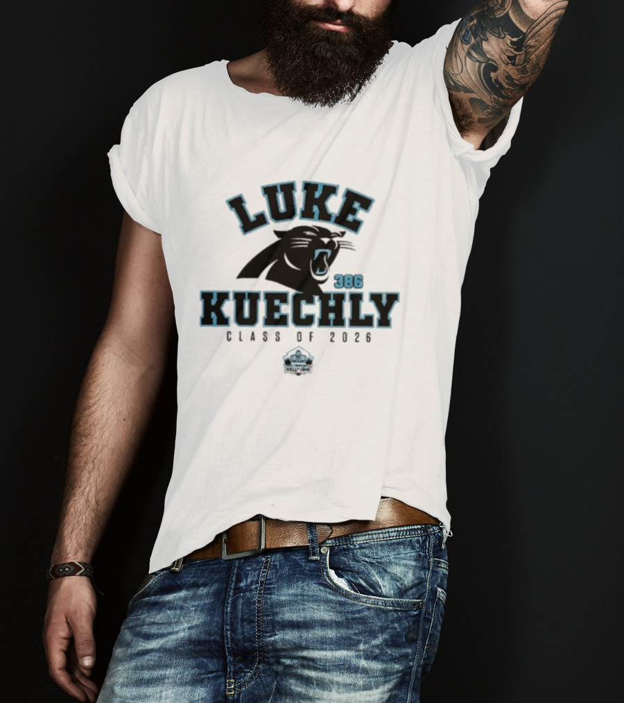 Luke Kuechly Panthers 386 Class Of 2026 Enshrinee Panthers T-Shirt