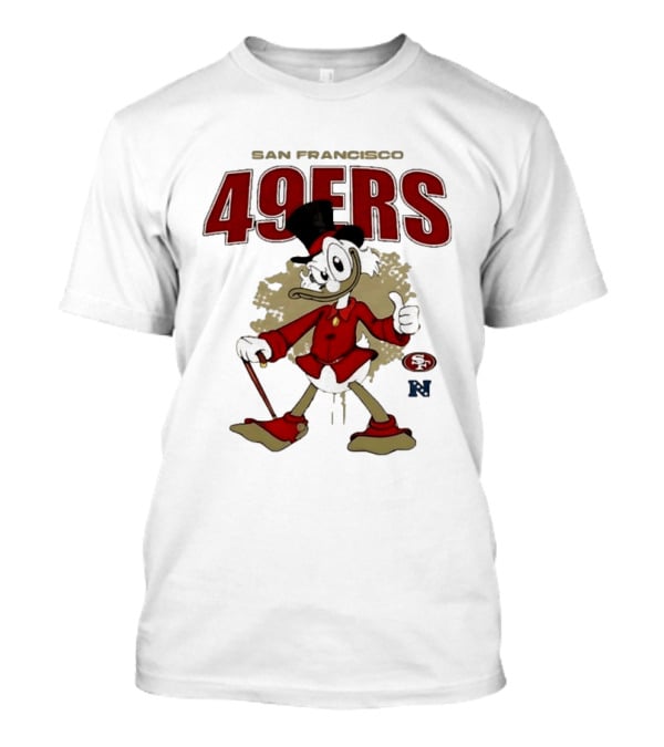 San Francisco 49ers Scrooge McDuck Crossover NFL Collaboration T-Shirt