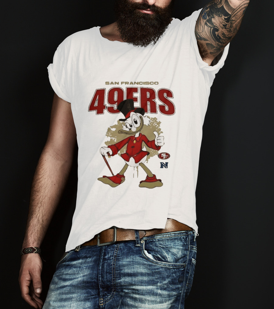 San Francisco 49ers Scrooge McDuck Crossover NFL Collaboration T-Shirt