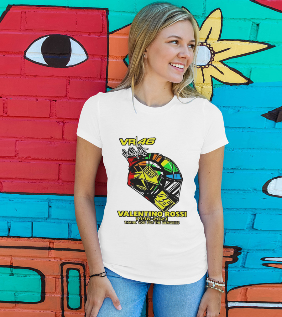 Valentino Rossi VR46 1996 2021 Thank You For The Memories Helmet T-Shirt