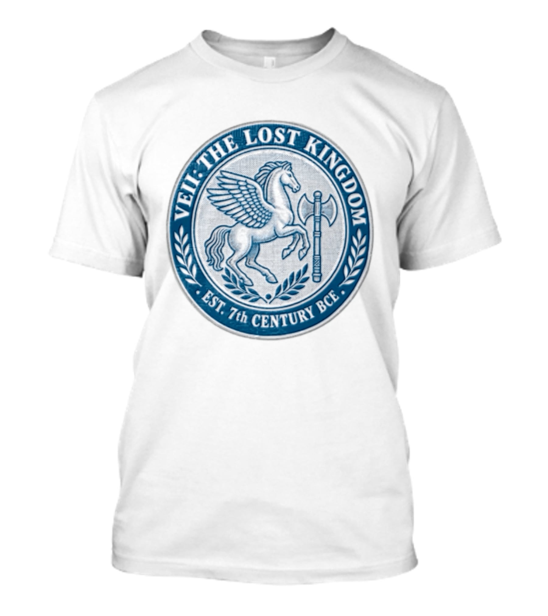 Veii The Lost Kingdom Est. 7th Century BCE Pegasus Horse Battle Axe T-Shirt