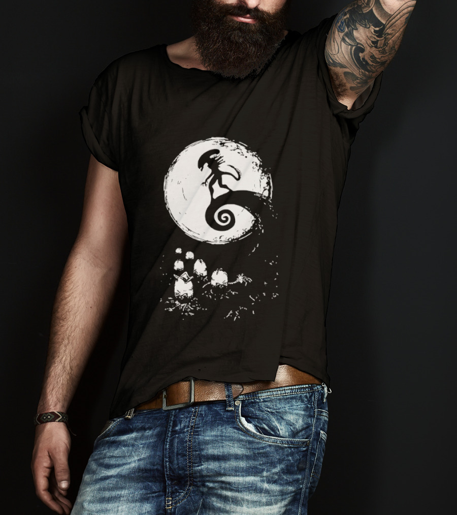 Alien Xenomorph Nightmare Before Christmas Mashup T-Shirt