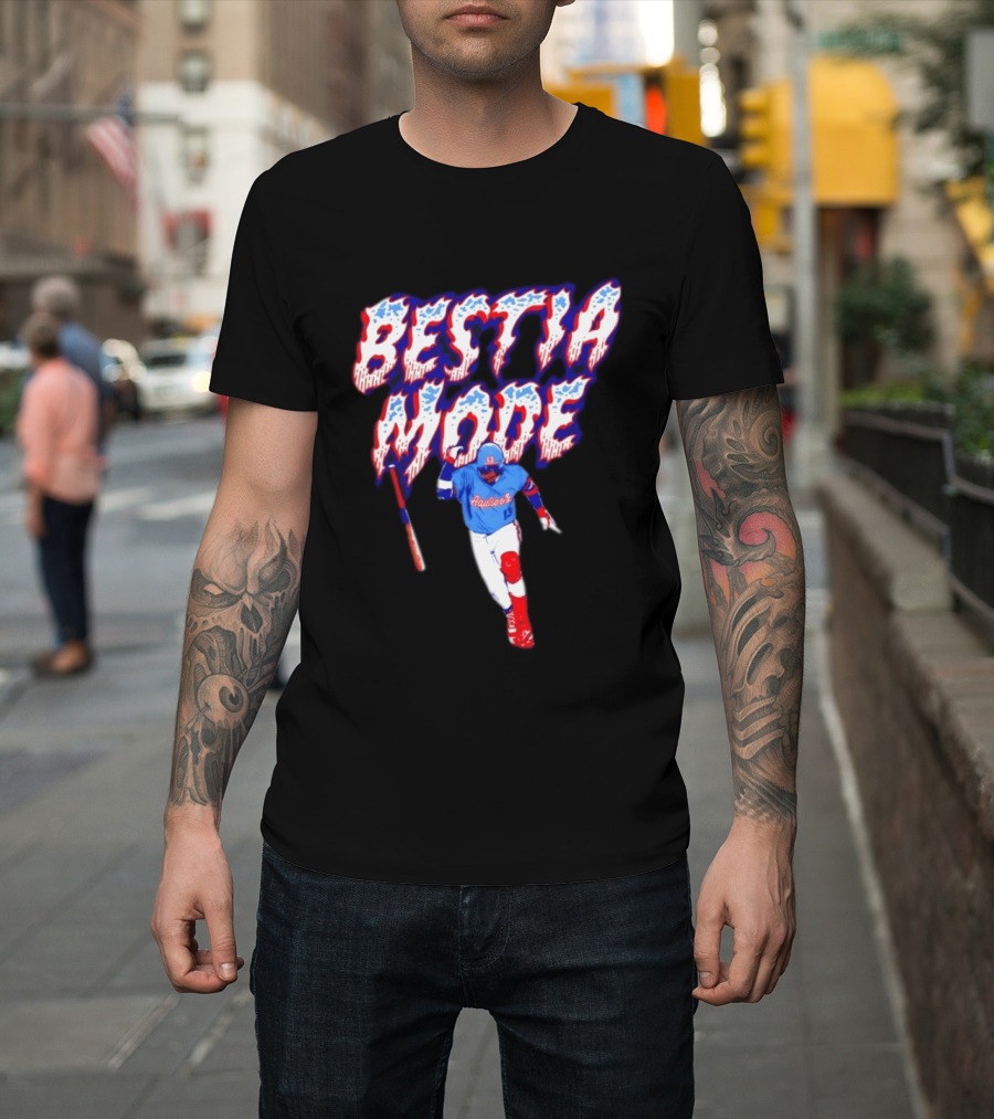 BESTIA MODE Aquicos 13 Baseball Player Athlete T-Shirt
