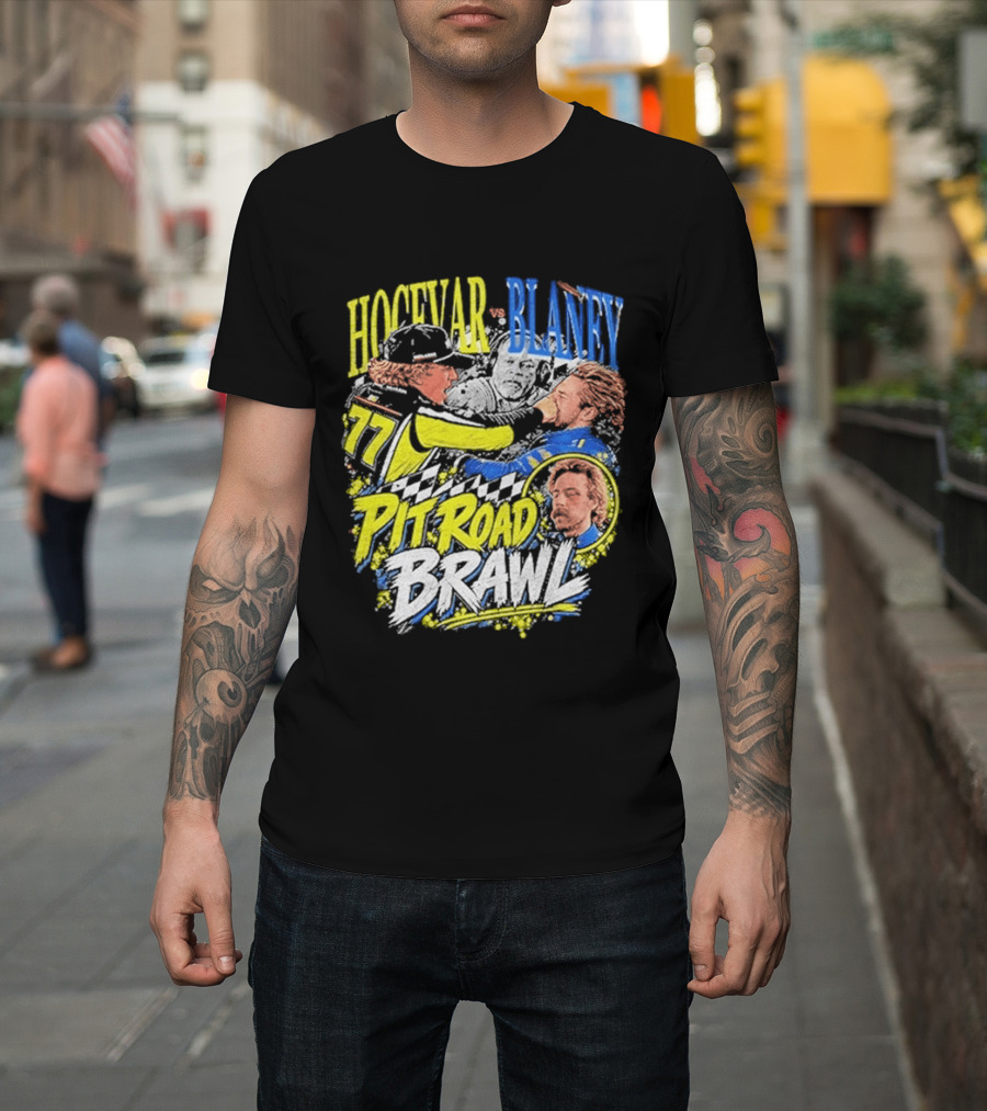 Hocevar Blaney Pit Road Brawl Racing 77 T-Shirt