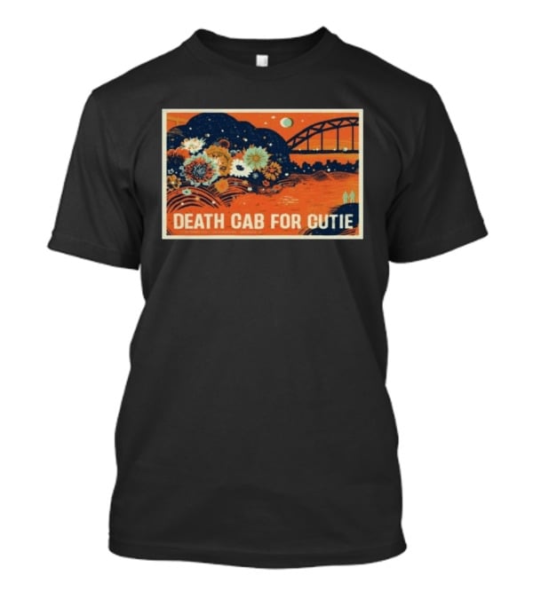 Death Cab For Cutie Gateshead UK 2026 Flowers And Bridge Art Print T-Shirt